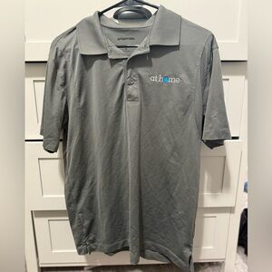 Gray Polo Shirt with Logo